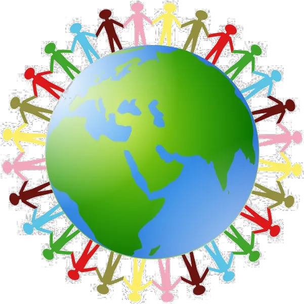 Earth Clip Clear Background Picture People Holding Hands Around The World Png Earth Clipart Transparent Background