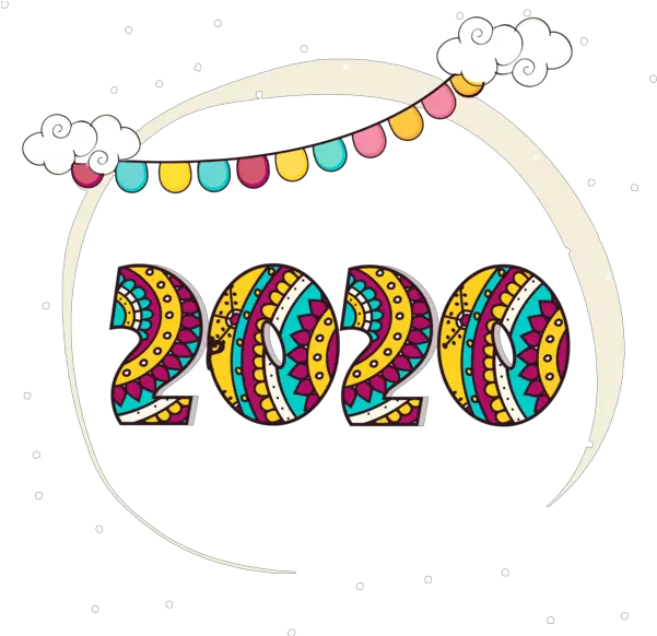 New Year Text Circle Font For Happy Clip Art Png Celebration Png