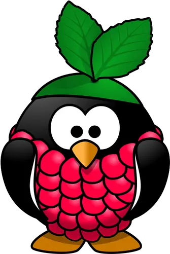 Raspberry Penguin Vector Illustration Public Domain Vectors Penguin Artist Clipart Png Linux Icon Vector