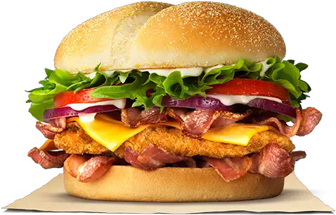 Bacon Egg And Cheese Transparent Png Mcdonalds Spicy Chicken Clubhouse Cheese Burger Png