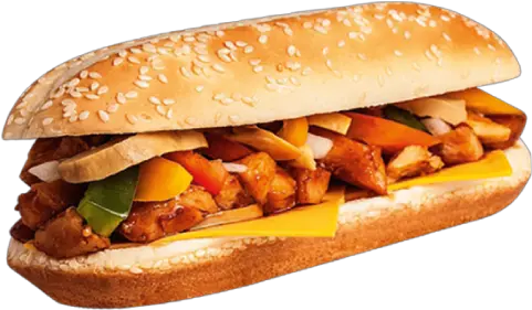 Fajita Sandwich Crispy Chicken Fast Food Png Sub Sandwich Png