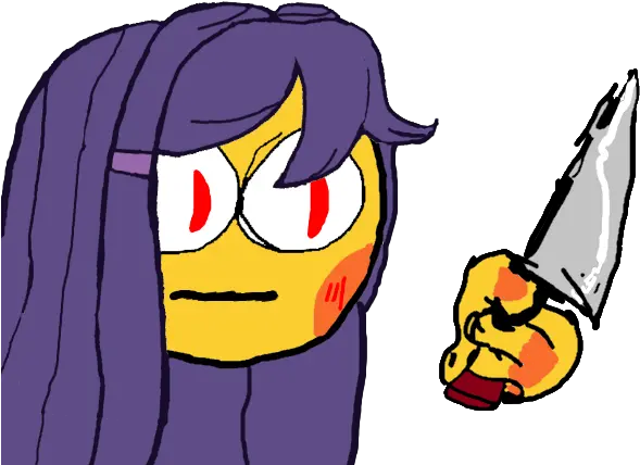 Knife Yuri Emoji So Youu0027re The One Who Says That Manga Is Yuri Discord Emoji Ddlc Png Knife Emoji Transparent