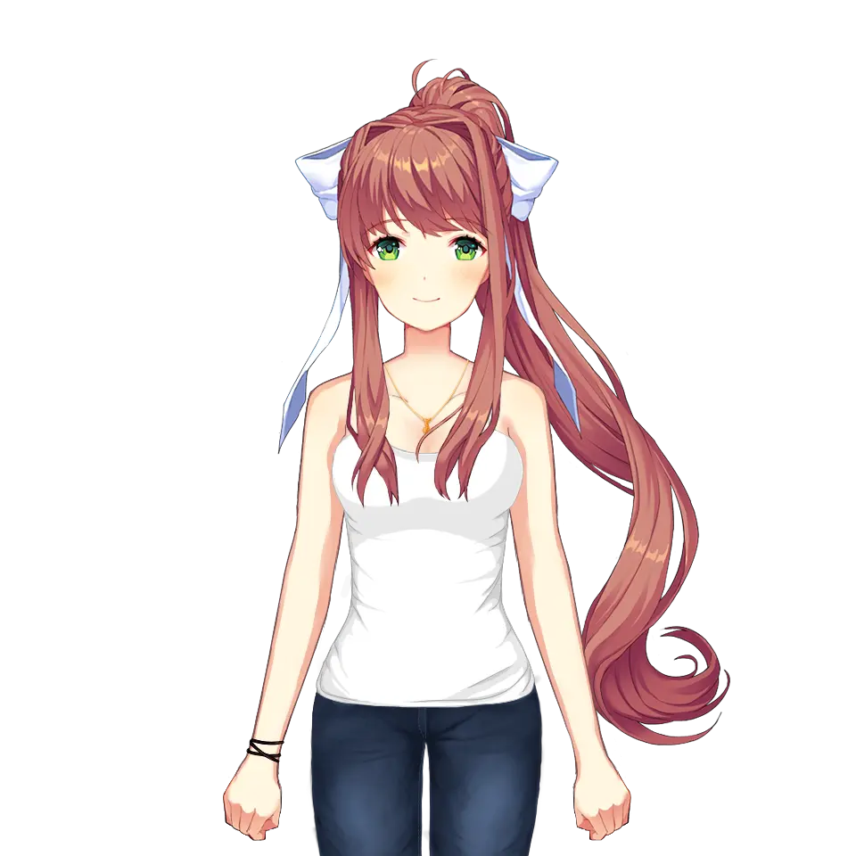 Ddlc Doki Doki Literature Club Monika Smile Png Sayori Png