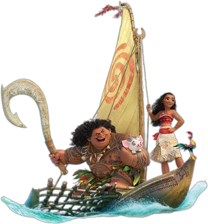 Moana Goodies Toys Moana Maui On Boat Png Moana Characters Png