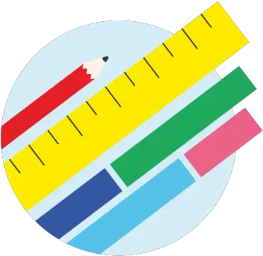 Pencil Ruler And Fraction Bars Clipart Full Size Clipart Horizontal Png Pencil Ruler Icon