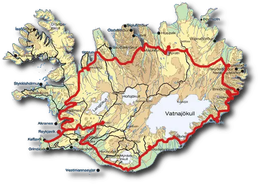 A Complete Guide To Car Rentals And Roads In Iceland Gu Iceland Highway System Png Avis Icon