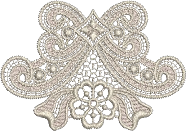 Lace Border Embroidery Motif Point De Gaze Png Lace Border Transparent