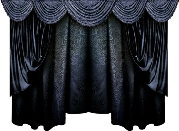 Blue Curtains Transparent Black Curtains Png Theater Curtains Png