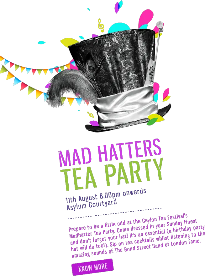 Mad Hatters Ceylon Tea Festival Png Mad Hatter Hat Png