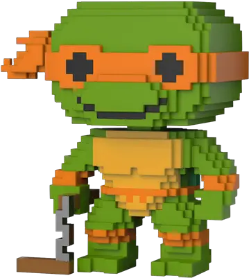 Covetly Funko Pop 8 Bit Michelangelo 8 Bit Pop Tmnt Donatello Png Ninja Turtle Icon