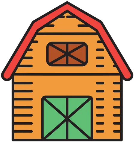 Farm Barn Colored Icon Color De Granja Png Barn Icon Png