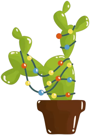 Cool Cactus Lights Transparent Png U0026 Svg Vector File Cactus Con Luces Navidenas Lights Transparent