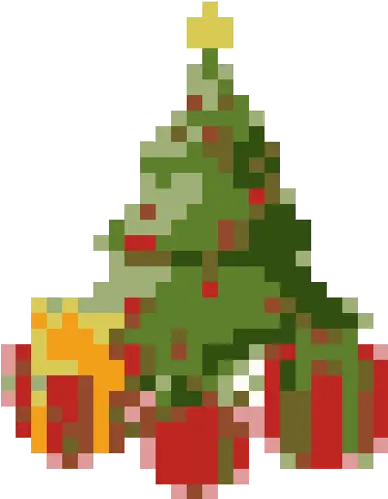 Holiday Edition Transparent Christmas Tree Pixel Art Png Pixel Art Png