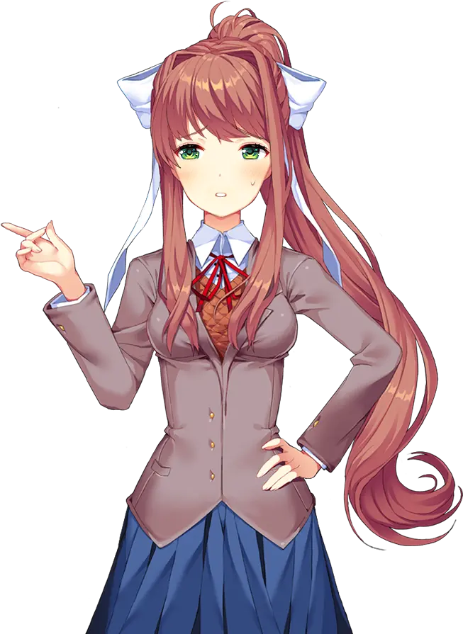 Doki Literature Club Wiki Doki Doki Literature Club Monika Png Monika Png