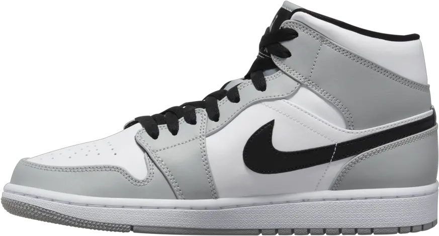 Air Jordan 1 Mid Light Smoke Grey 554724 092 Release Date Jordan 1 Mid Light Smoke Grey Png Smoke Overlay Png