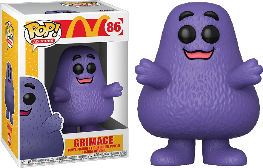 Funko Pop Mcdonaldu0027s Grimace 86 Grimace Mcdonalds Funko Pop Png Bubble Wrap Icon