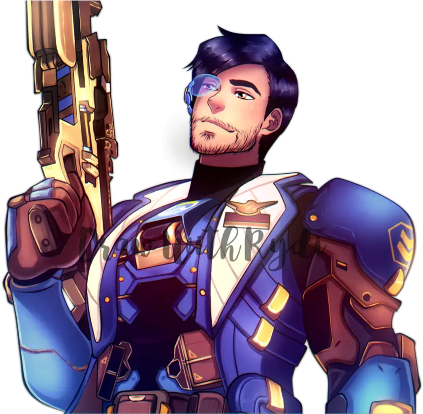 Download Soldier 76 By Lucia Garcia Overwatch Fan Art Png Soldier 76 Png