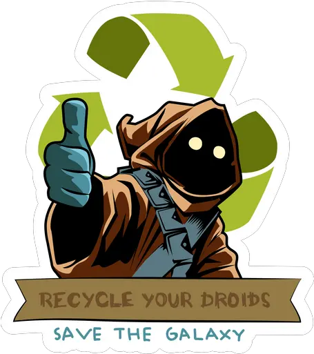 Star Wars Jawa Recycle Sticker Sticker Mania Turkish Restaurant In Dhaka Png Porg Icon Png