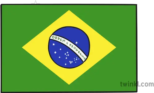 Brazil Flag 1 Illustration Twinkl Twinkl Brazil Flag Png Brazil Flag Png