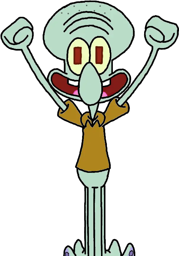 Squidward Tentacles Plankton And Karen Happy Squidward Png Squidward Png