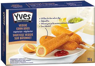 Yves Veggie Cuisine Canada Yves Veggie Corn Dogs Png Corn Dog Png