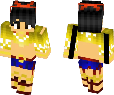 Download Josie Rizal From Tekken 7 Minecraft Skin For Free Long Black Girl Hair Minecraft Skin Png Tekken 7 Png