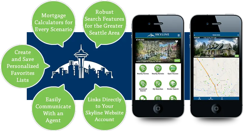 Real Estate Search For Homes Seattle Bellevue Bothell Iphone Png Seattle Skyline Png