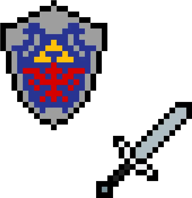 Pixilart Shield And Attack Icon By Therealkenny Png Strike Icon