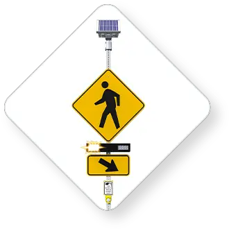 Systems For Traffic Beacons And Signs Solar Led Pedestrian Png Road Sign Icon