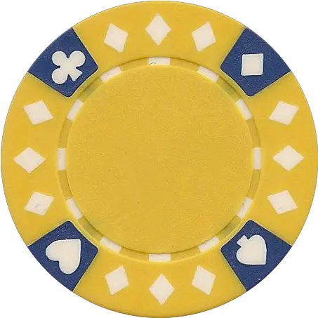 Clay Composite Tri Color Diamond Suited Yellow Poker Chip Png Poker Chip Png