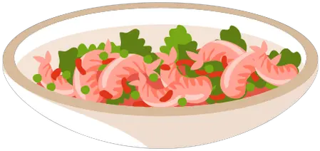 Seafood Salad Dish Illustration Transparent Png U0026 Svg Serveware Salad Transparent