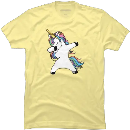 Best Yellow Unicorn T Shirts Design By Humans Cuteness Png Dabbing Unicorn Png