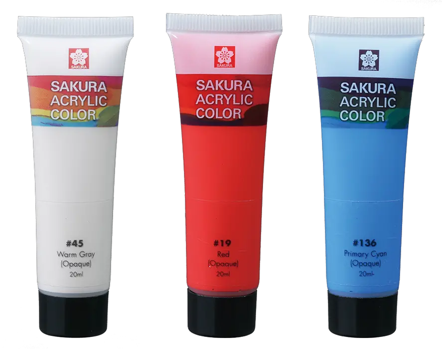 Acrylic Color In 20ml Sakura Acrylic Color Chart Png Sakura Transparent