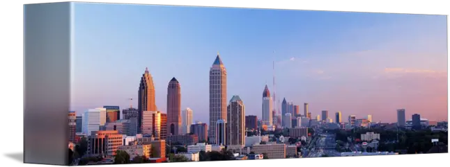 Twilight Skyline Atlanta Ga By Panoramic Images Cityscape Png Atlanta Skyline Png