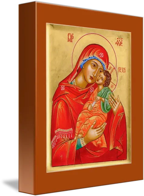 Our Lady Of Tenderness By Alina Smolyansky Picture Frame Png Byzantine Icon Of Mary