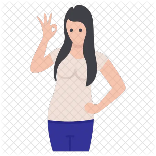 Ok Hand Gesture Icon Girl Ok Icon Png Woman Hand Png