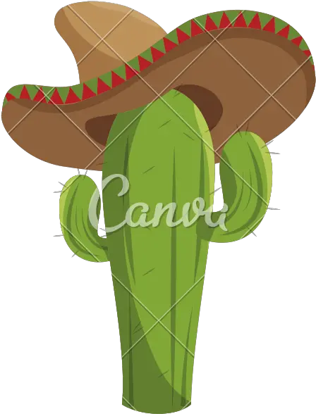 Cactus With Mexican Hat Clipart Cactus With A Cowboy Hat Png Mexican Hat Png