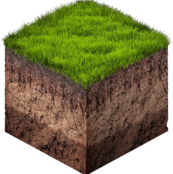 Earth Ground And Grass Cube Cross Cross Section Of Ground Png Grass Texture Png