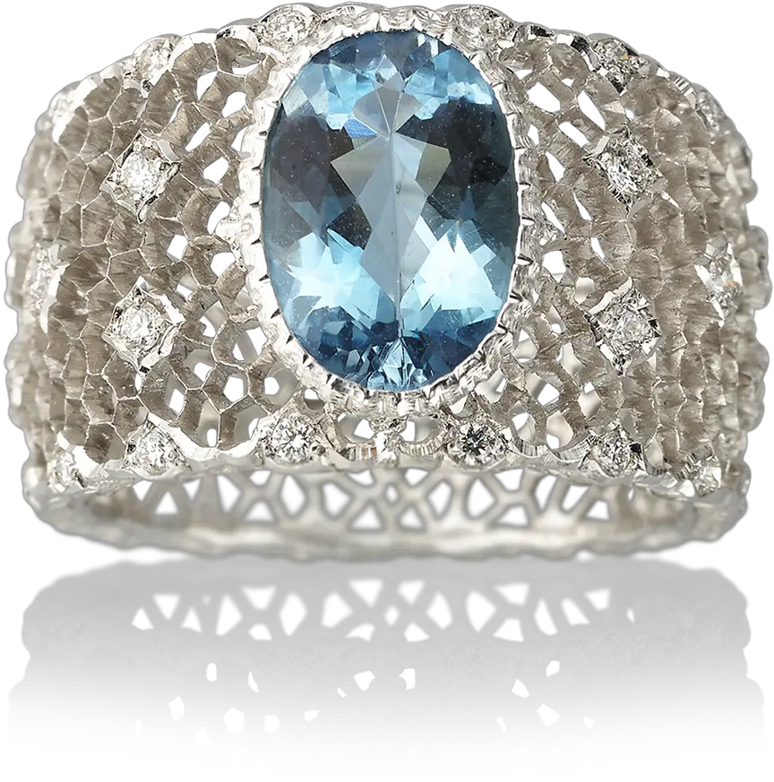 Anello Acquamarinau7354png Buccellati Official Diamond Jewelry Png