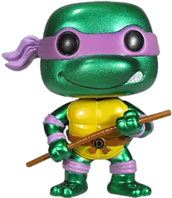 Covetly Funko Pop Television Donatello Metallic 60 Funko Pops De Tortugas Ninja Png Ninja Turtles Icon