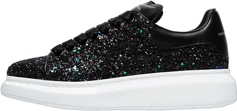 Alexander Mcqueen Glitter Black Where To Buy Tbc The Black Glitter Alexander Mcqueen Trainers Png British Fashion Icon Alexander Mcqueen