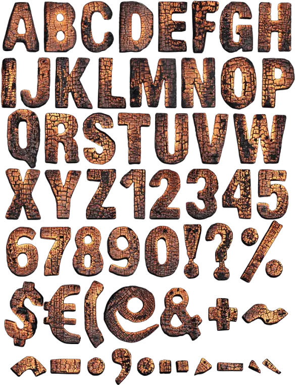 Burned Wood Font Handmadefont Burned Font Png Burnt Paper Png