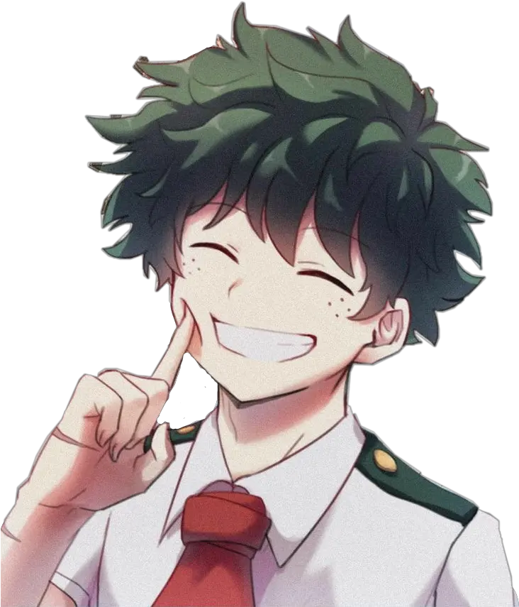 Deku Smile Izukumidoriya Sticker By Kaylee Wilkie Happy Deku Png Izuku Midoriya Transparent