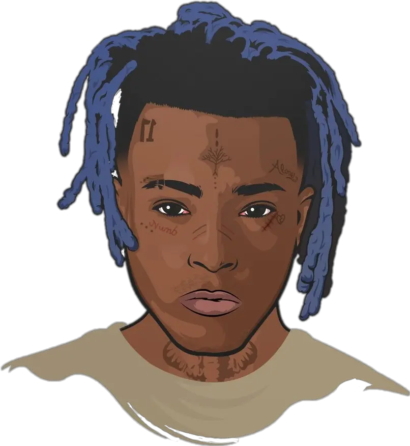 Xxxtentacion Face Cartoon Png