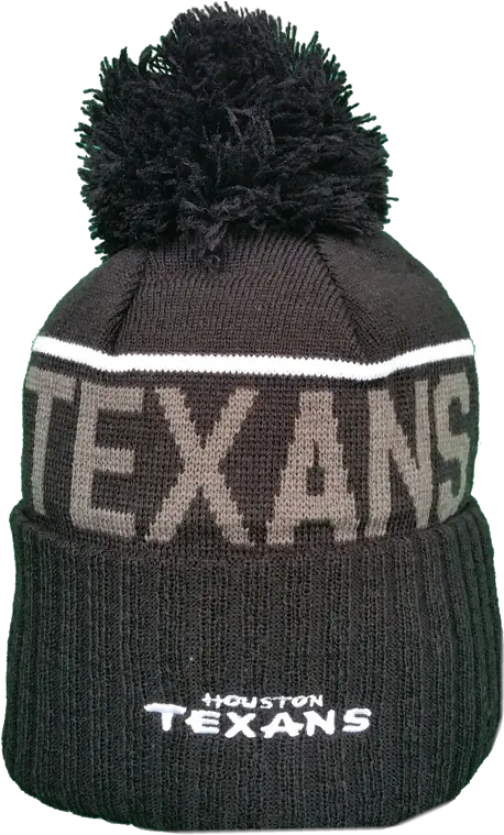 Houston Texans Fleece Lined Black Pom Toque Beanie Png Houston Texans Logo Images