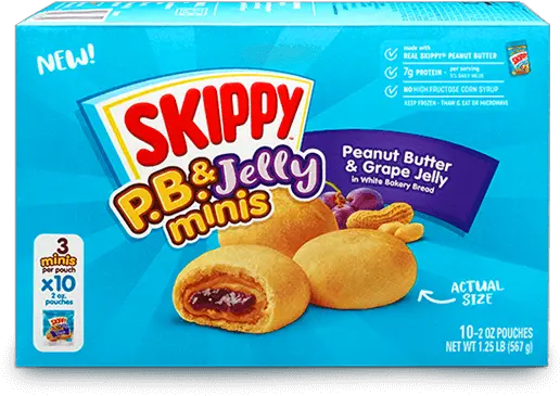 Pb U0026 Jelly Minis Skippy Brand Peanut Butter Skippy Pb Grape Jelly Minis Png Peanut Butter Jelly Time Aim Icon