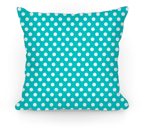 Teal Polka Dot Pattern Pillows Png