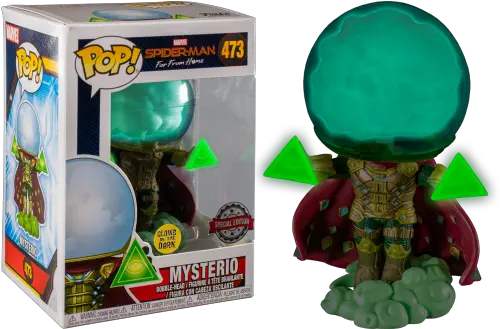 Spider Man Far From Home Mysterio Glow Us Exclusive Pop Vinyl Mysterio Funko Pop Png Mysterio Png