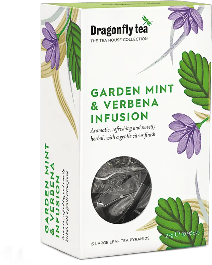 Garden Mint And Verbena Infusion Dragonfly Tea Png Mint Transparent