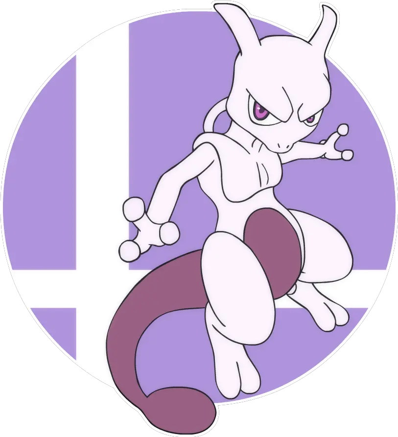 Smash 24 Mewtwo By Dommydraws On Newgrounds Cartoon Png Mewtwo Png